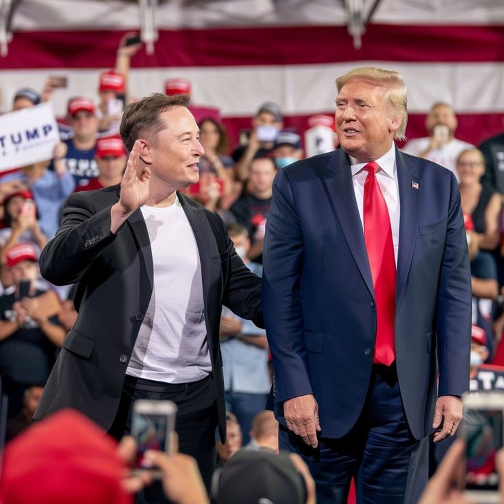 Elon Musk with Donald Trump AI