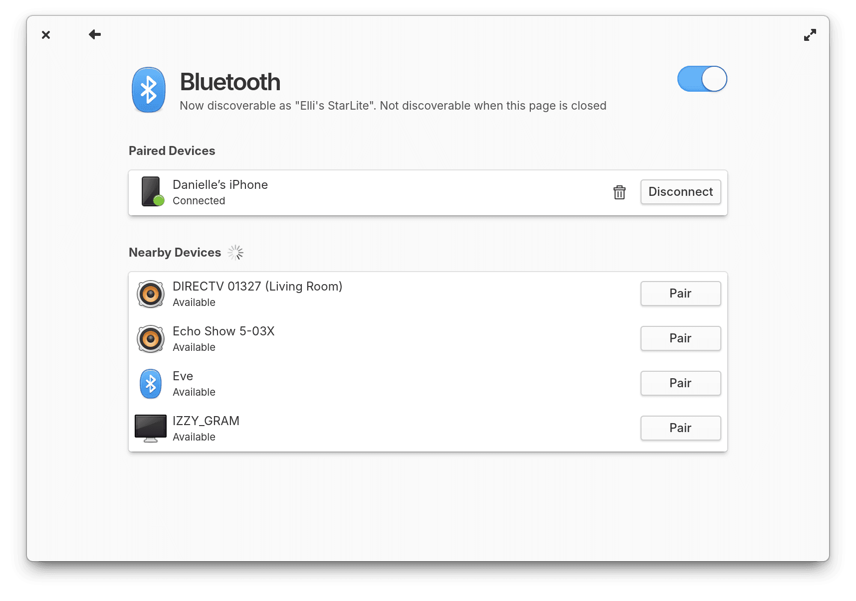 Bluetooth Settings