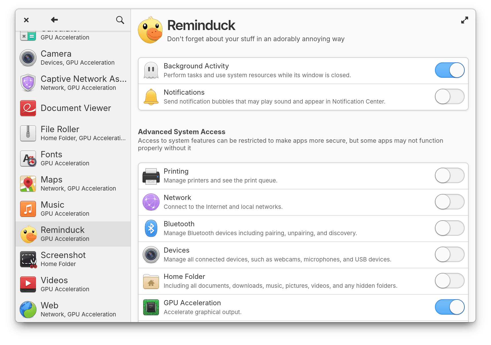 App Notification Settings