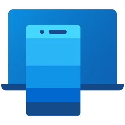 The Microsoft Phone Link icon in a transparent version.