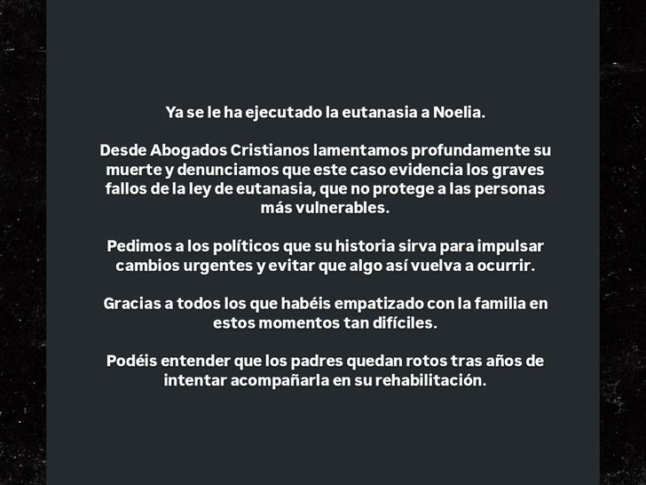 Noelia euthanasia sub x