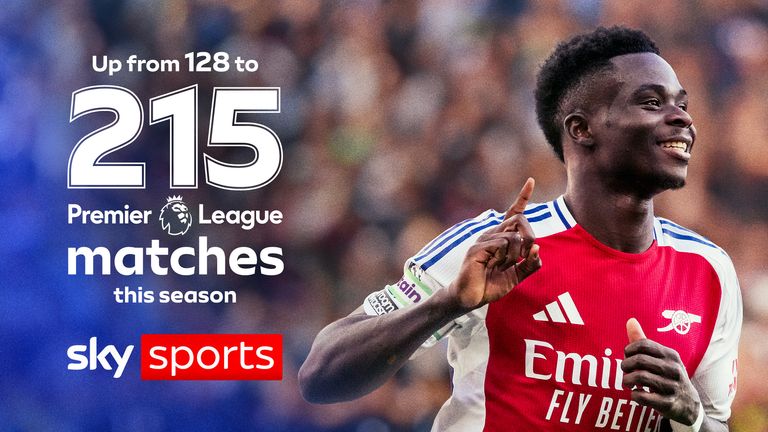215 live Premier League games out of 128 this season on Sky Sports