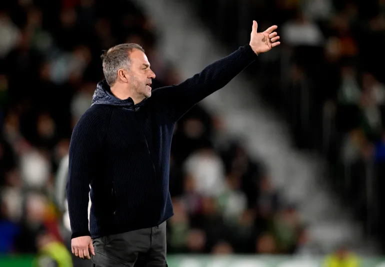 Soccer Football - LaLiga - Elche v FC Barcelona - Manuel Martinez Valero Stadium, Elche, Spain - January 31, 2026 FC Barcelona coach Hansi Flick reacts REUTERS/Pablo Morano