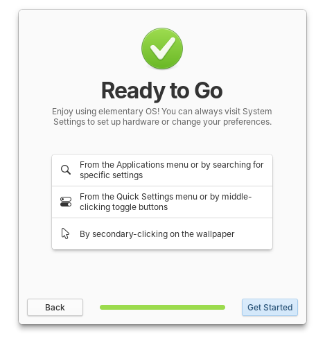 Onboard to System Settings