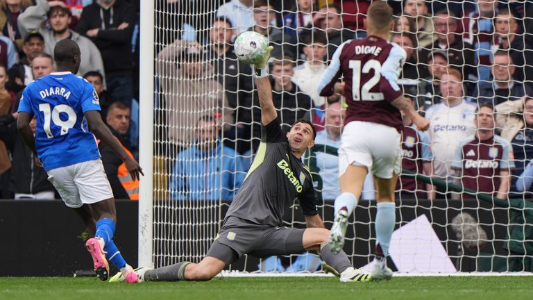 Emi Martinez denied Habib Diarra the chance to complete a barely credible turnaround at Villa Park