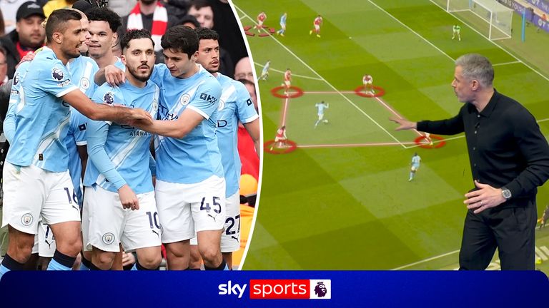 Jamie Carragher tells how Rayan Cherki managed to dribble past four Arsenal defenders to score Manchester City's opener and chalks it up to a moment of brilliance. 