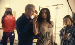 THE MOMENT, from left: costume designer Mel Ottenberg, Charli XCX, 2026. © A24 / courtesy Everett Collection
