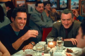 MEET THE PARENTS, from left: Ben Stiller, Robert De Niro, 2000.  ph. Phillip V. Caruso / © Universal / Courtesy Everett Collection