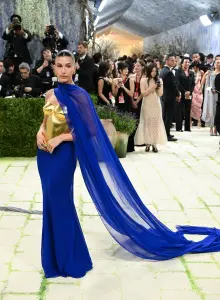 Hailey Bieber at The 2026 Met Gala Celebrating "Costume Art" held at The Metropolitan Museum of Art on May 04, 2026 in New York, New York.