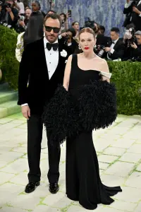 Tom Ford and Julianne Moore at The 2026 Met Gala Celebrating "Costume Art" held at The Metropolitan Museum of Art on May 04, 2026 in New York, New York.