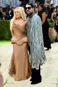Donatella Versace and Alessandro Michele at The 2026 Met Gala Celebrating "Costume Art" held at The Metropolitan Museum of Art on May 04, 2026 in New York, New York.
