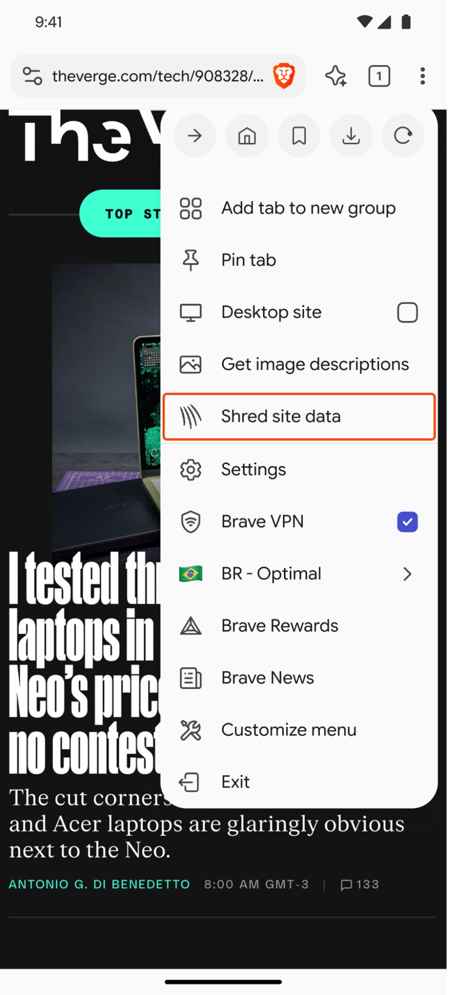 Cut out the tab changer