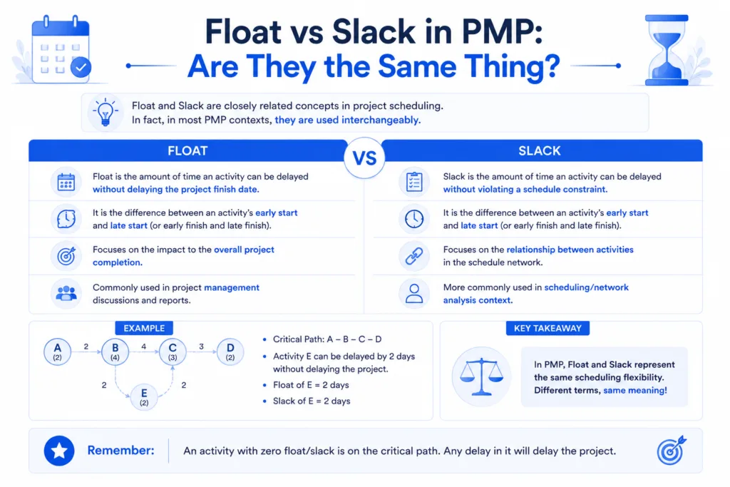 Float vs Slack in PMP