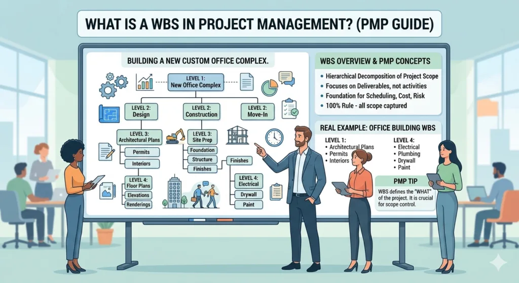 PMP exam, WBS, work breakdown structure, project planning, PMP 2026