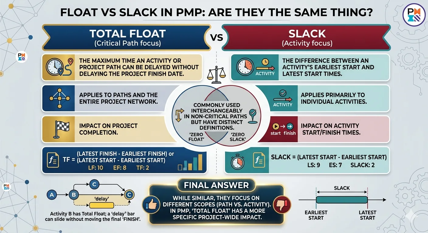 Float vs Slack in PMP