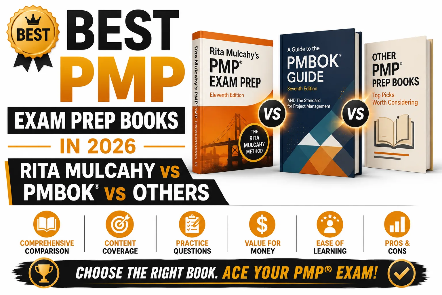 Best PMP Exam Prep Books in 2026: Rita Mulcahy vs PMBOK vs Others