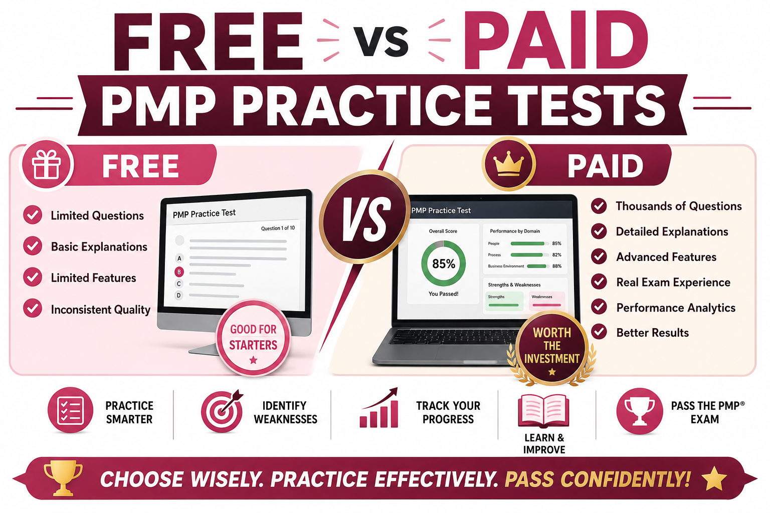 Free vs Paid PMP Practice Tests