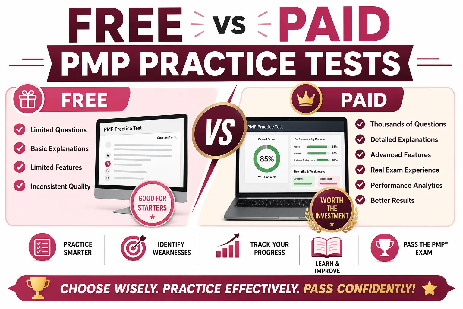 Free vs Paid PMP Practice Tests