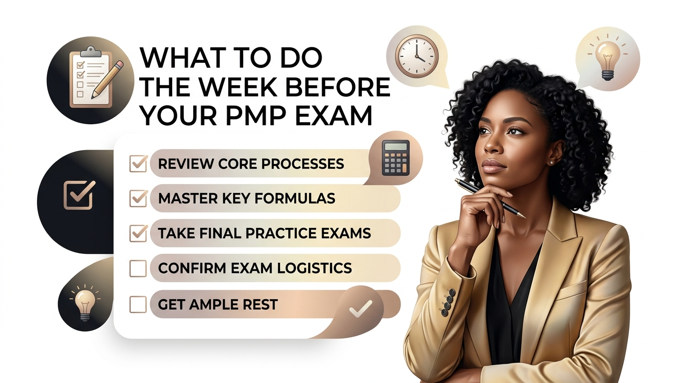 What to Do the Week Before Your PMP Exam By Rahul Dhakate · PMP & PSM I Certified · 18 June 2026 · learnxyz.in The week before your PMP exam is not the time to begin studying. It is not the time to panic. And it is most definitely not the time to start covering material you have not touched before. The week before your exam is the time to consolidate, rest, and prepare your mind and body for peak performance on exam day. Everything you need to know, you have already studied. The work of learning is done. The work of the final week is arriving at the exam room in the best possible state to access everything you have already learned. I experienced significant anxiety in the final days before my exam — and I want to be honest about that, because pretending exam nerves do not exist does not help anyone. What I found is that the same principles that help you perform under any kind of pressure apply here: proper sleep, genuine relaxation, and focused but light review. The Mindset Shift: From Learning to Accessing The most important mental shift for the final week is understanding that you are no longer in learning mode. You are in access mode. The information is in your mind — it has been going in for weeks or months. Your job now is to ensure your brain is in the optimal state to retrieve it under pressure. This means: no intensive new content. No staying up until 2 AM trying to memorise one more chapter. No anxiously rereading sections you already know because the anxiety makes you feel like you have forgotten everything. Once you are sufficiently prepared for the exam, do not let anxiety take control. Relaxation is the key. Good sleep stimulates brain function under pressure. The exam tests what you have already learned — and a rested, relaxed mind retrieves that learning far more effectively than an exhausted, anxious one. The Day-by-Day Final Week Plan Day Activity What to Avoid Day 7 (1 week before) Do one final timed practice session of 60 questions. Review wrong answers. Note your top 3 weak areas. Starting new topics. Full 180-question mock (too tiring this close) Day 6 Light review of your top 3 weak areas only. Re-read relevant PMBOK sections. No new material. Heavy study sessions. Testing yourself intensively. Day 5 Formula sheet review — 15 minutes maximum. Read through your notes from retrospectives and agile ceremonies. Anything that creates anxiety. New practice questions you haven't seen before. Day 4 Rest day. No study. Do something you enjoy — walk, exercise, spend time with family. Your brain needs a break. Any study materials. This day is intentionally clear. Day 3 Light review only: EVM formulas, communications formula, Tuckman's stages, contract types. Maximum 45 minutes. Long study sessions. Cramming. Day 2 (eve before) Confirm all logistics: exam ID, Pearson VUE confirmation, quiet room setup (if online). Read through formula sheet once. Early dinner. Early bed. Late night studying. Anything that disrupts your sleep schedule. Exam Day Light breakfast. Review formula sheet for 5 minutes. Begin exam with confidence. Heavy meals. Coffee overload. Last-minute intensive review. The Sleep Imperative Of all the advice in this article, sleep is the most important and the most frequently ignored. The research on cognitive performance and sleep is unambiguous: a well-rested brain recalls, analyses, and judges significantly better than a sleep-deprived one. For a 230-minute exam that tests judgment and reasoning across 180 complex scenarios, this matters enormously. Target 7 to 8 hours of sleep for the three nights before your exam. If you normally sleep at 11 PM, do not try to shift to 9 PM the night before — your body will not adjust in one night and you will lie awake. Maintain your normal sleep schedule but simply protect it from being shortened by late-night anxiety studying. If anxiety is preventing you from sleeping in the final days, the most effective intervention is physical activity during the day — even a 30-minute walk. Physical exercise reduces cortisol levels and genuinely improves sleep quality. It is more effective than any relaxation technique for exam-related anxiety. What Light Review Actually Means When I say light review in the final week, I mean exactly that — light. Not three-hour sessions. Not re-reading entire PMBOK chapters. Light review in this context means: • Reading through your formula sheet once, morning or evening — 10 minutes • Looking over your personal notes on weak areas — 20 to 30 minutes • Skimming through your Agile ceremony sequence once — 10 minutes • Reading your mnemonic list once — 5 minutes Total light review per day: 45 minutes maximum. The goal is to keep the material warm in your memory, not to add new information. Anything beyond 45 minutes of review in the final week is anxiety-driven — not preparation-driven. Managing Exam Anxiety — What Actually Works Exam anxiety in the final week is normal. I experienced it. Most PMP candidates experience it. The exam is expensive, the preparation has been long, and the stakes feel high. Those feelings are understandable. What does not help with exam anxiety: studying more, checking your mock exam scores repeatedly, reading forum posts about how hard the exam is, or talking to other anxious candidates. What actually helps: 1. Remind yourself of your evidence of readiness — your mock exam scores, the hours you have put in, the material you genuinely understand. The anxiety makes you feel underprepared. The data says otherwise. 2. Physical activity daily — even a 20-minute walk changes your neurochemistry in ways that reduce anxiety and improve focus. 3. Talk to someone who has passed the PMP — their perspective on the actual exam experience is grounding. The exam is difficult but it is manageable for well-prepared candidates. 4. Accept uncertainty — you will not feel completely ready. Nobody does. Preparation is about reaching sufficient readiness, not perfect readiness. Trust your preparation. About the Author Rahul Dhakate is a PMP and PSM I certified project manager and product management leader based in Nagpur, India, with 20 years of experience managing software projects across BFSI, eCommerce, and enterprise software. He experienced significant exam anxiety in the days before sitting the PMP, managing it through sleep discipline, light review, and focusing on his evidence of preparation rather than the anxiety-driven feeling of being underprepared. He writes at LearnXYZ.in to help working professionals pass the PMP exam and build modern project management careers. Next Article: PMP Exam Day — What to Expect, What to Bring, How to Manage Time