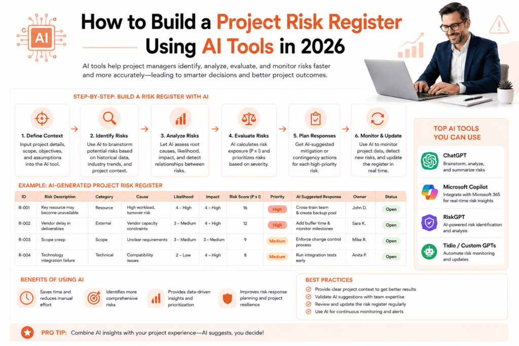 How to Build a Project Risk Register Using AI Tools in 2026